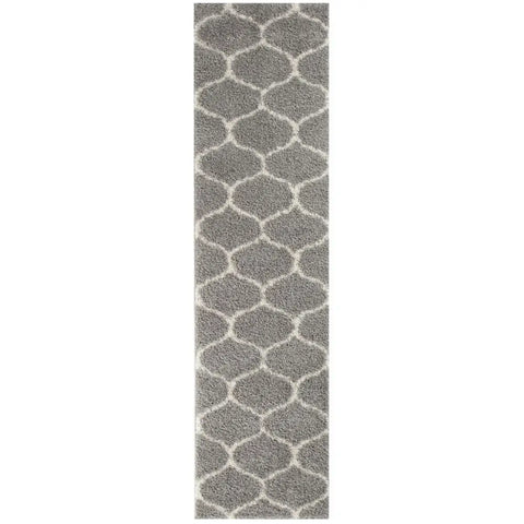 Moroccan Grey Shaggy Rug | 610 - 80X300 cm - Rugs