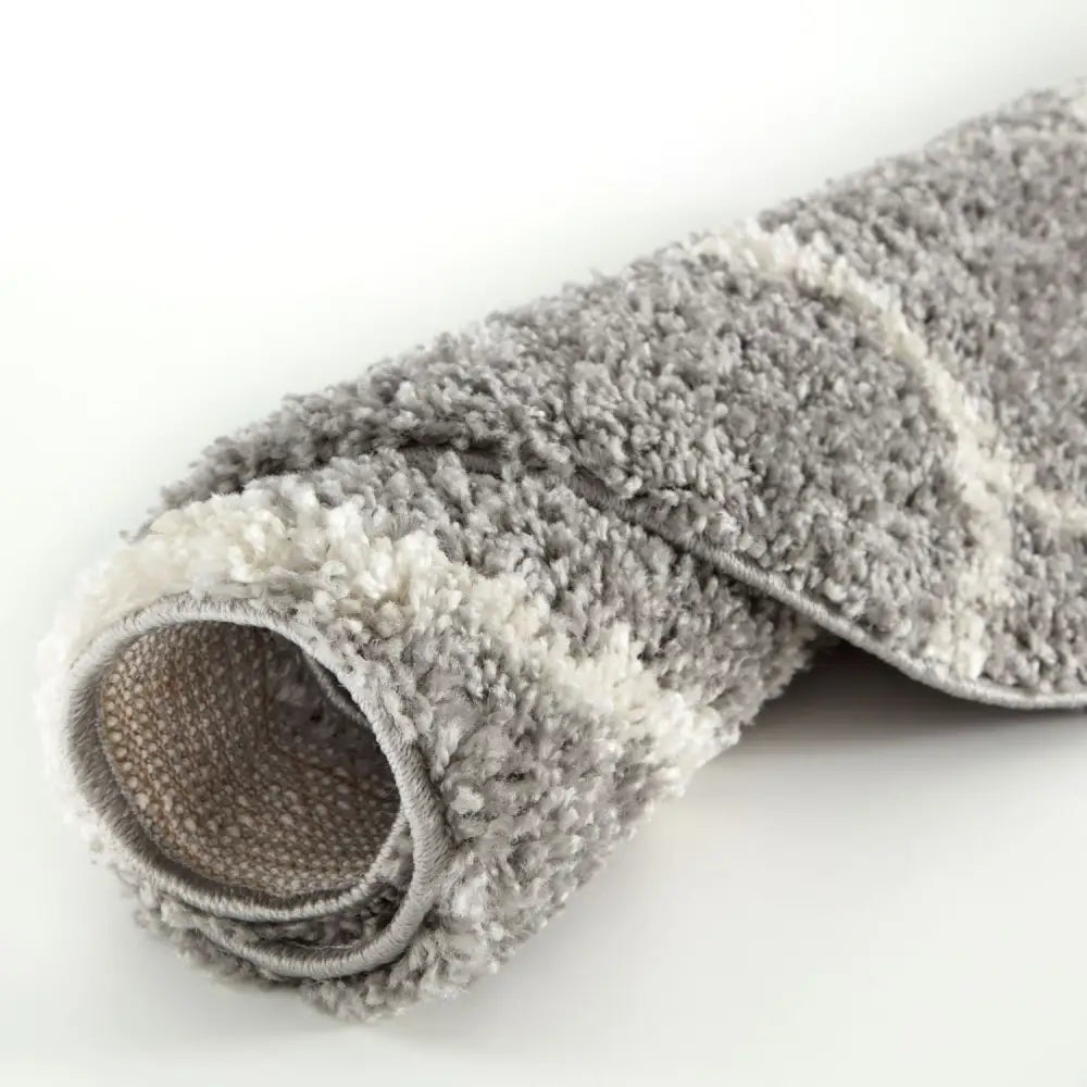 Moroccan Grey Shaggy Rug | 610 - Rugs