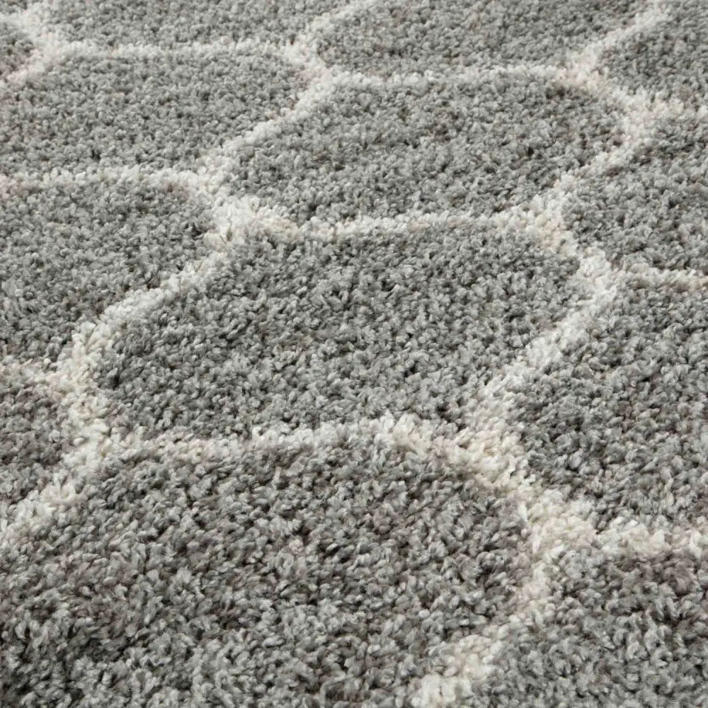 Moroccan Grey Shaggy Rug | 610 - Rugs