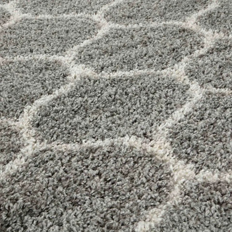 Moroccan Grey Shaggy Rug | 610 - Rugs
