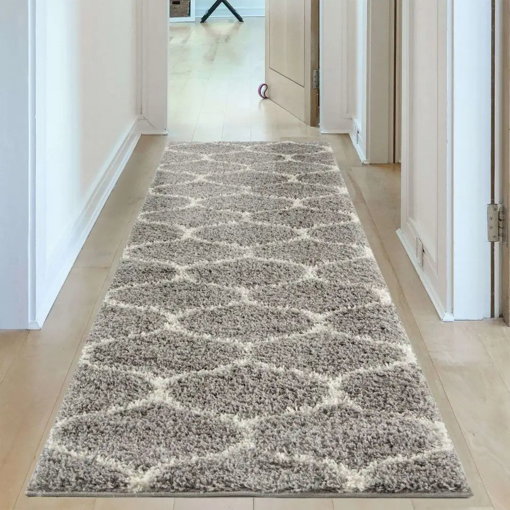 Moroccan Grey Shaggy Rug | 610 - Rugs