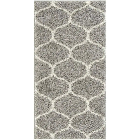 Moroccan Grey Shaggy Rug | 610 - Rugs