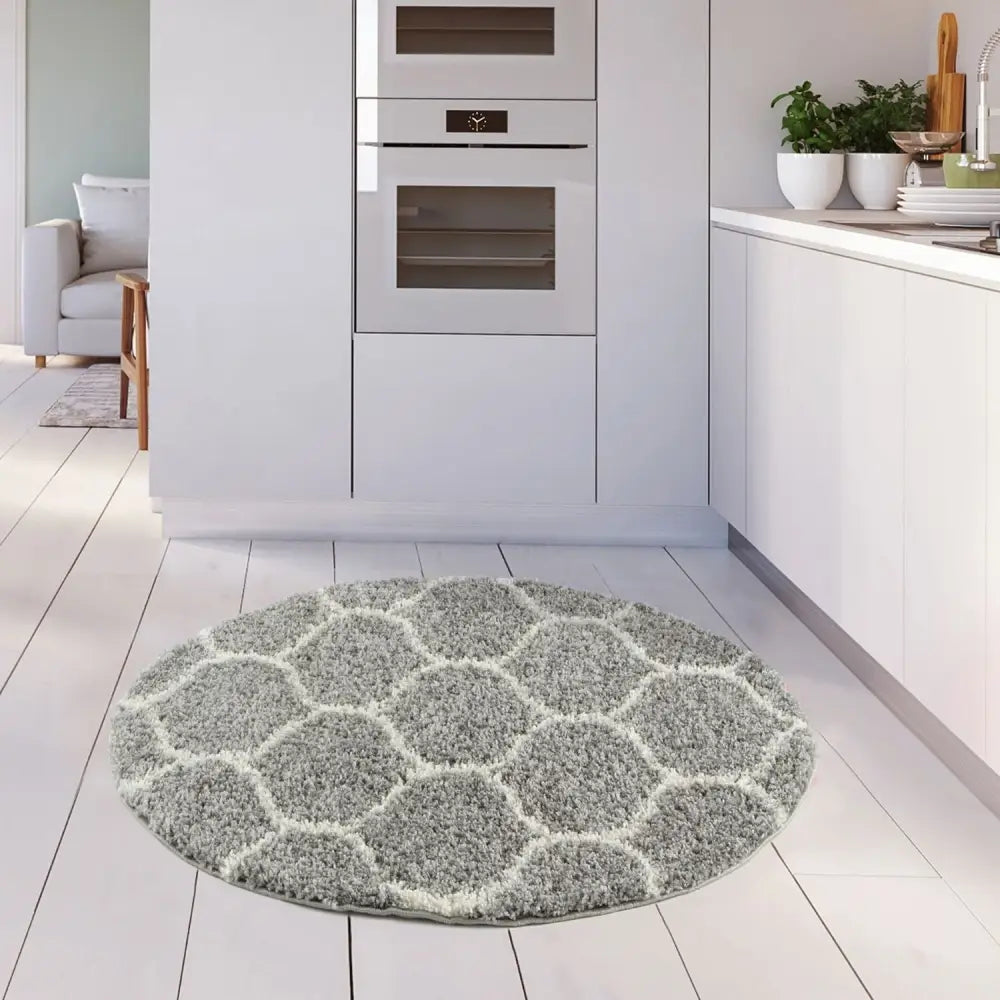 Moroccan Grey Shaggy Rug | 610 - Rugs