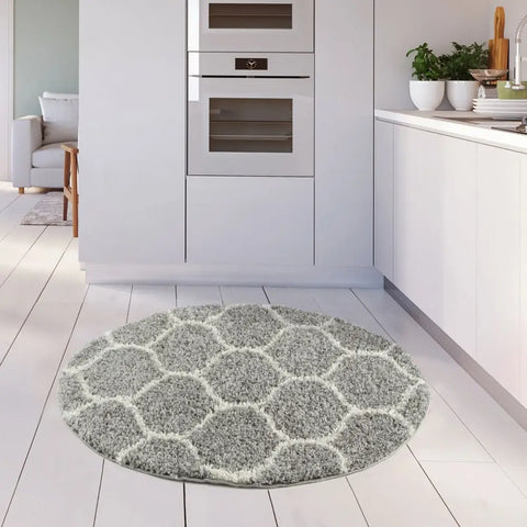 Moroccan Grey Shaggy Rug | 610 - Rugs
