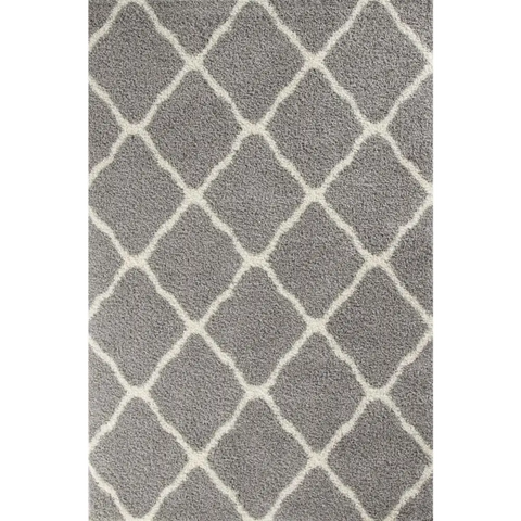 Moroccan Grey Shaggy Rug | 710 - 60X110 cm - Rugs