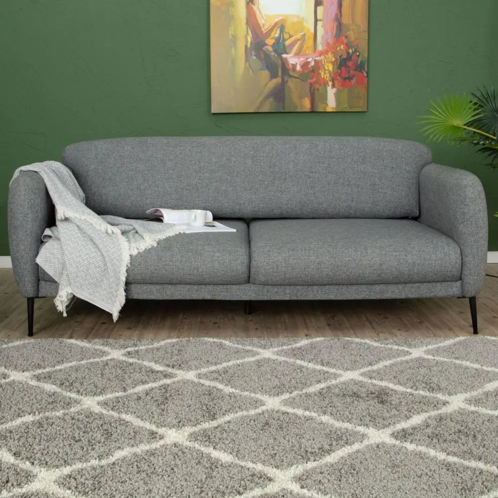 Moroccan Grey Shaggy Rug | 710 - Rugs