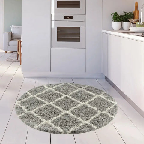 Moroccan Grey Shaggy Rug | 710 - Rugs