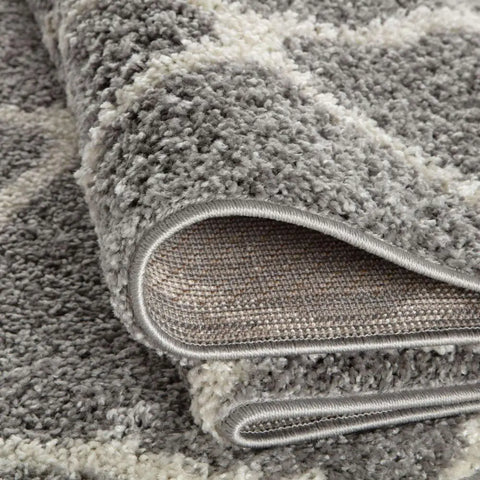 Moroccan Grey Shaggy Rug | 710 - Rugs