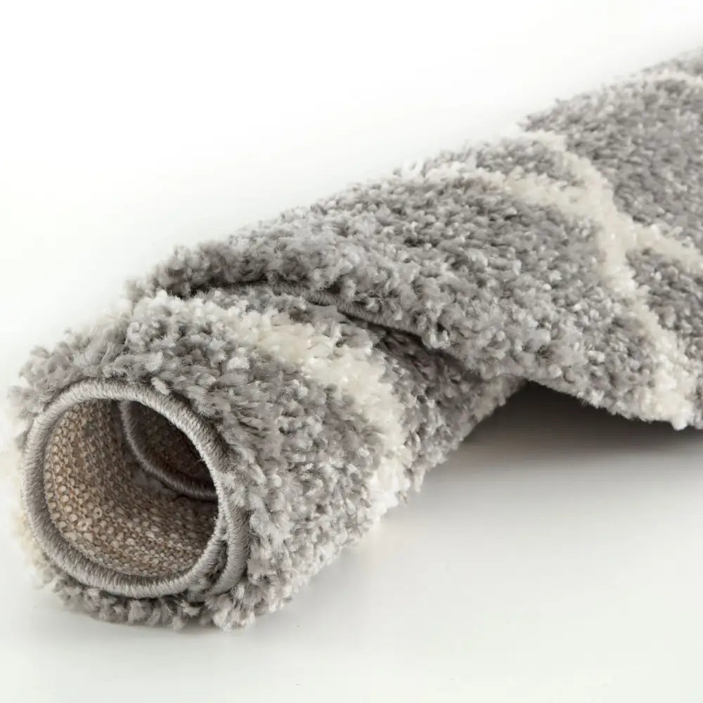 Moroccan Grey Shaggy Rug | 710 - Rugs