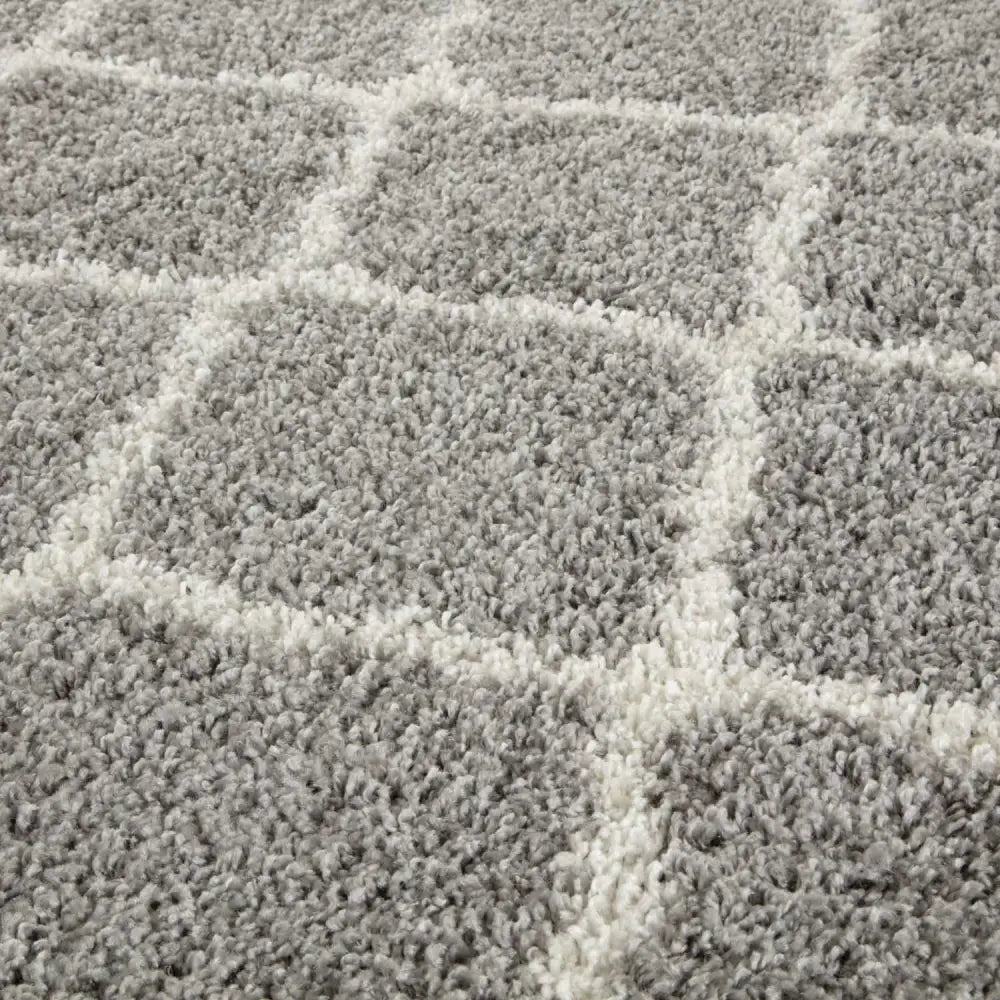 Moroccan Grey Shaggy Rug | 710 - Rugs
