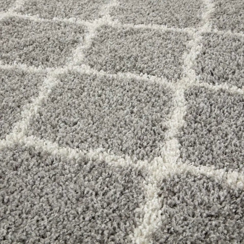Moroccan Grey Shaggy Rug | 710 - Rugs