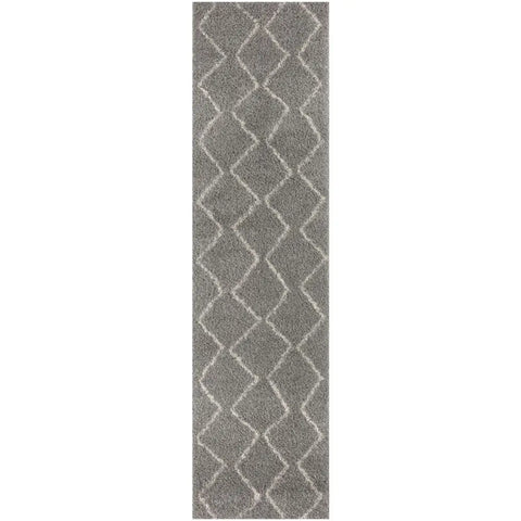 Moroccan Grey Shaggy Rug | 810 - 80X300 cm - Rugs