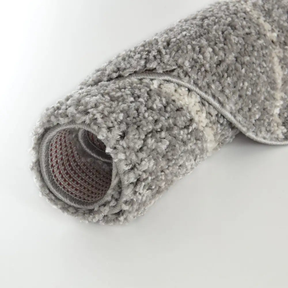 Moroccan Grey Shaggy Rug | 810 - Rugs