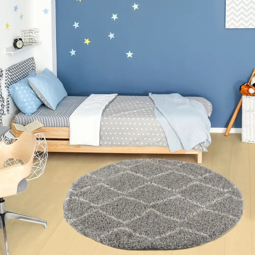 Moroccan Grey Shaggy Rug | 810 - Rugs