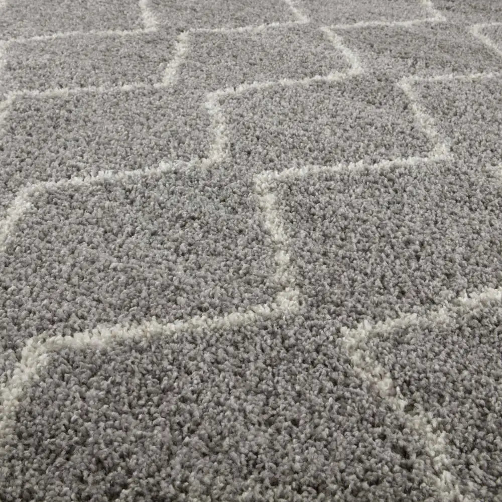 Moroccan Grey Shaggy Rug | 810 - Rugs