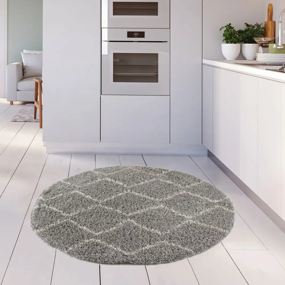 Moroccan Grey Shaggy Rug | 810 - Rugs