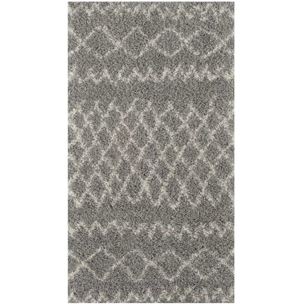Moroccan Grey Shaggy Rug | 910 - 80X150 cm - Rugs