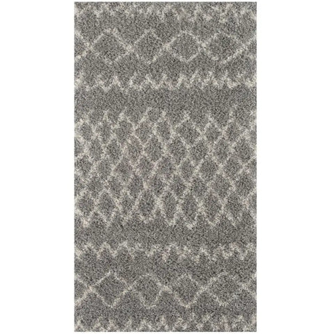 Moroccan Grey Shaggy Rug | 910 - 80X150 cm - Rugs