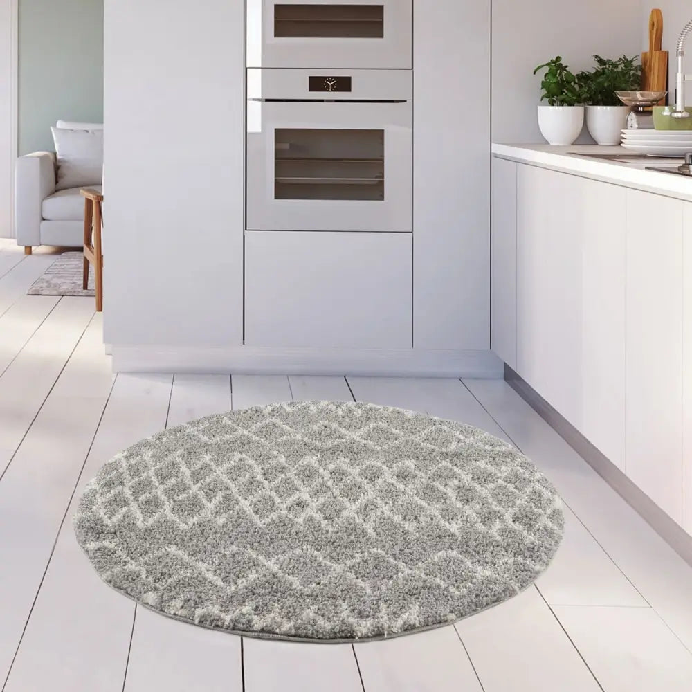 Moroccan Grey Shaggy Rug | 910 - Rugs