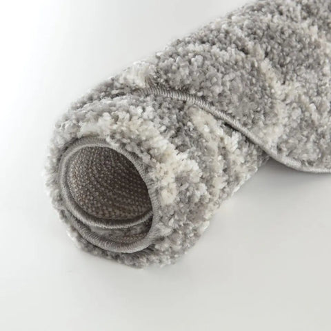 Moroccan Grey Shaggy Rug | 910 - Rugs