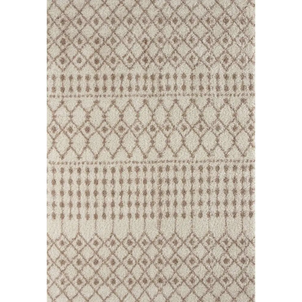 Moroccan Ivory Beige Shaggy Rug | 1030 - 60X110 cm - Rugs