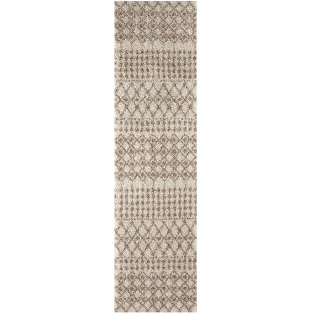 Moroccan Ivory Beige Shaggy Rug | 1030 - 80X300 cm - Rugs