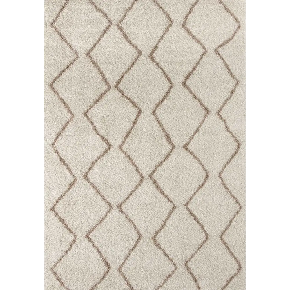 Moroccan Ivory Beige Shaggy Rug | 830 - 60X110 cm - Rugs
