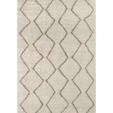Moroccan Ivory Beige Shaggy Rug | 830 - 60X110 cm - Rugs