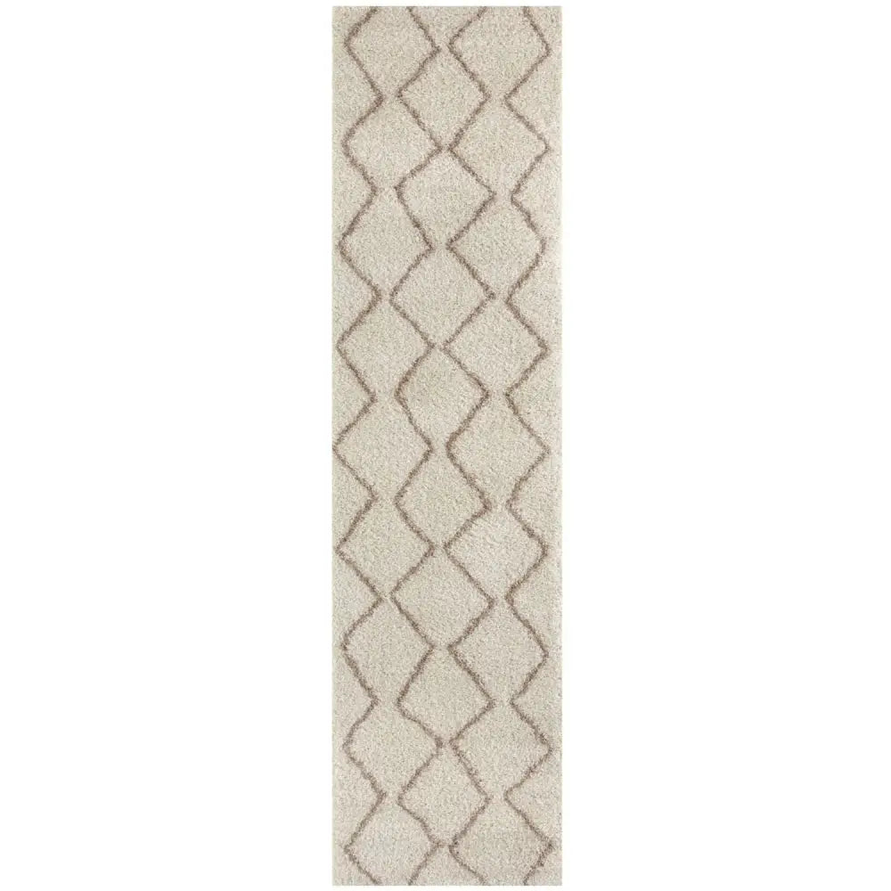 Moroccan Ivory Beige Shaggy Rug | 830 - 80X300 cm - Rugs