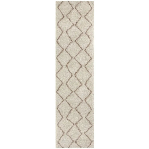 Moroccan Ivory Beige Shaggy Rug | 830 - 80X300 cm - Rugs