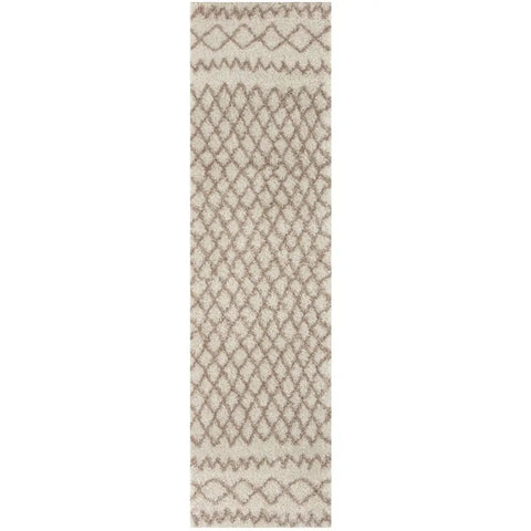 Moroccan Ivory Beige Shaggy Rug | 930 - 80X300 cm - Rugs