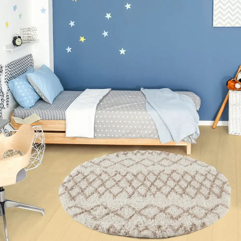 Moroccan Ivory Beige Shaggy Rug | 930 - Rugs