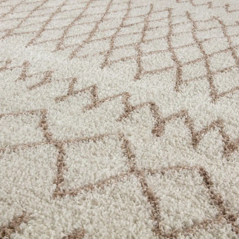 Moroccan Ivory Beige Shaggy Rug | 930 - Rugs