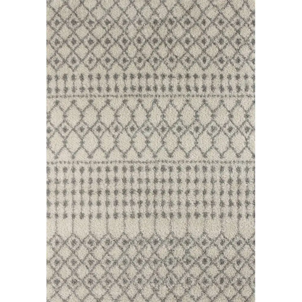 Moroccan Ivory Grey Shaggy Rug | 1000 - 60X110 cm - Rugs