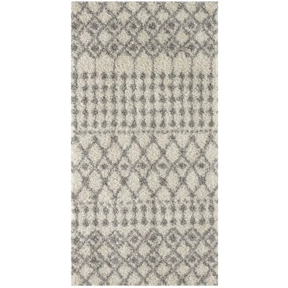 Moroccan Ivory Grey Shaggy Rug | 1000 - 80X150 cm - Rugs