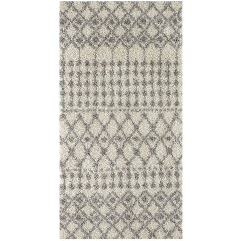 Moroccan Ivory Grey Shaggy Rug | 1000 - 80X150 cm - Rugs