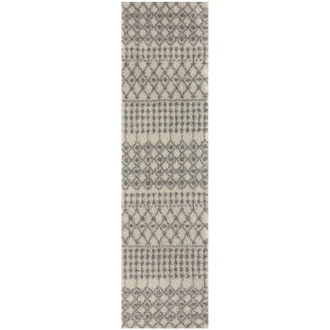 Moroccan Ivory Grey Shaggy Rug | 1000 - 80X300 cm - Rugs