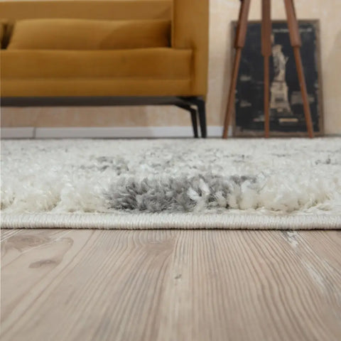 Moroccan Ivory Grey Shaggy Rug | 800 - Rugs