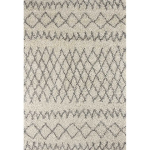 Moroccan Ivory Grey Shaggy Rug | 900 - 60X110 cm - Rugs