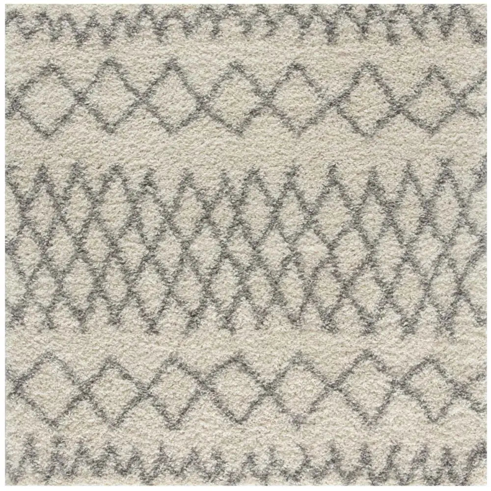 Moroccan Ivory Grey Shaggy Rug | 900 - Rugs