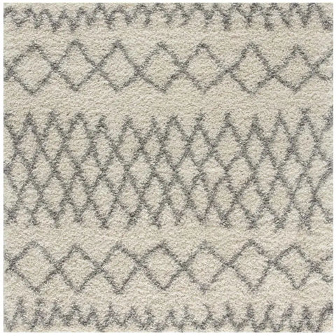 Moroccan Ivory Grey Shaggy Rug | 900 - Rugs