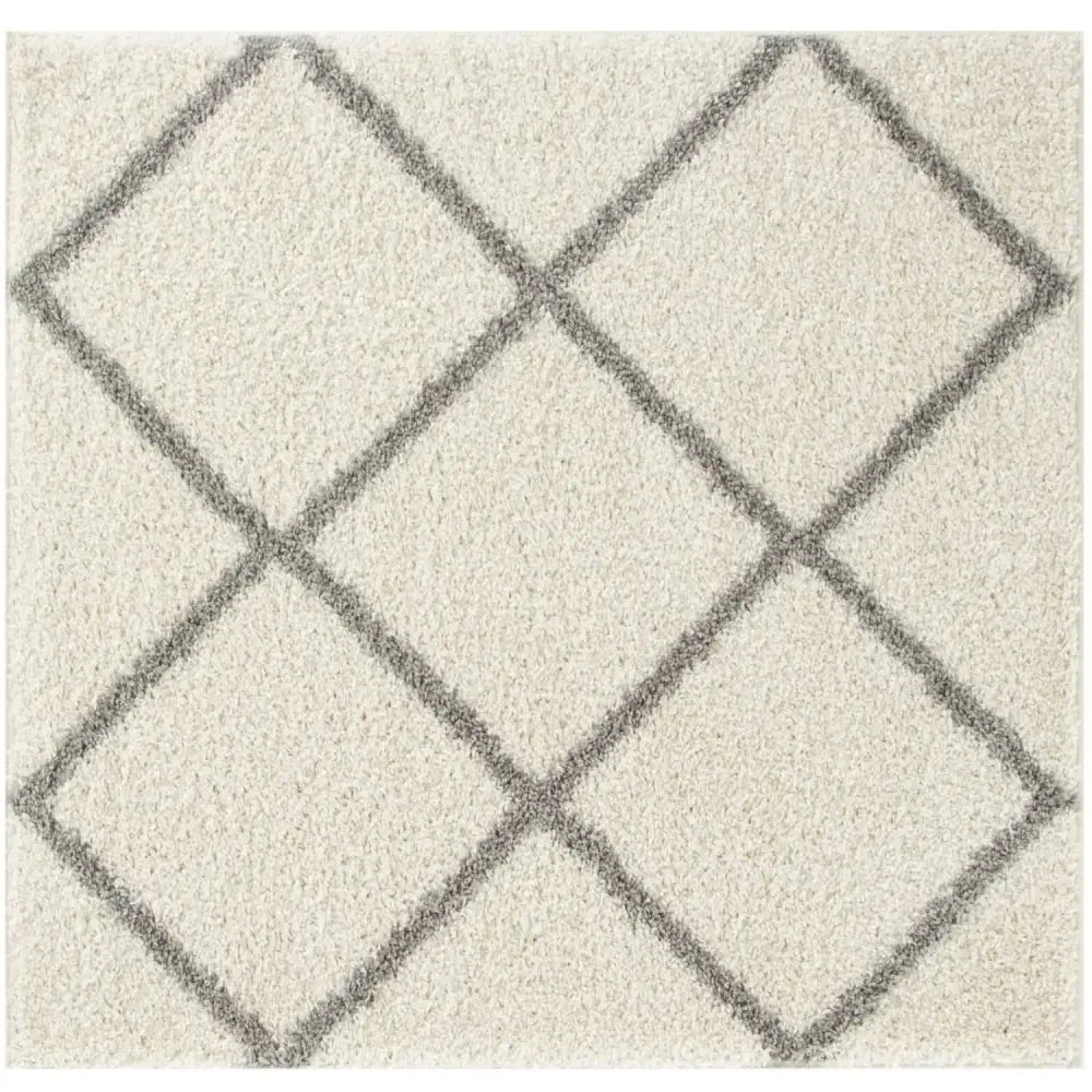 Moroccan Ivory Shaggy Rug | 500 - 120X120 cm - Rugs