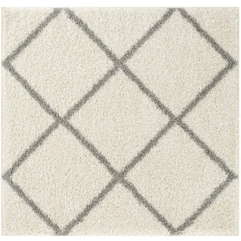 Moroccan Ivory Shaggy Rug | 500 - 120X120 cm - Rugs