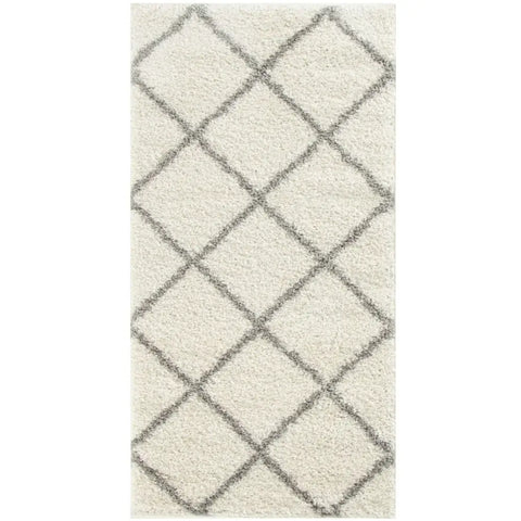 Moroccan Ivory Shaggy Rug | 500 - Rugs