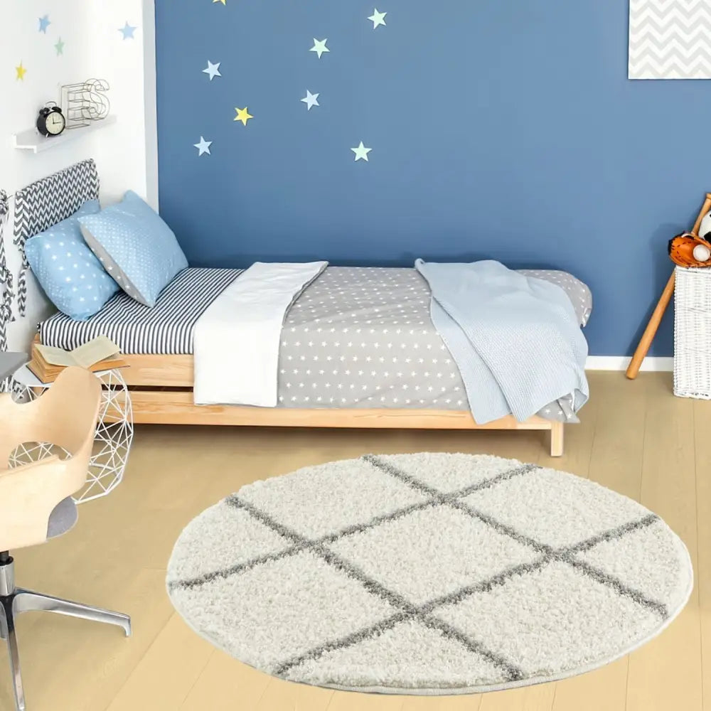 Moroccan Ivory Shaggy Rug | 500 - Rugs