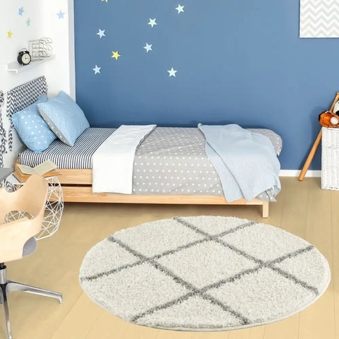 Moroccan Ivory Shaggy Rug | 500 - Rugs