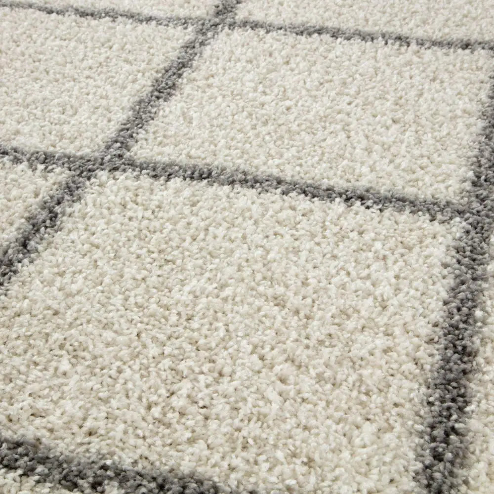 Moroccan Ivory Shaggy Rug | 500 - Rugs