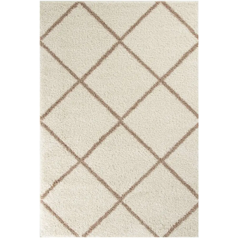 Moroccan Ivory Shaggy Rug | 530 - 60X110 cm - Rugs