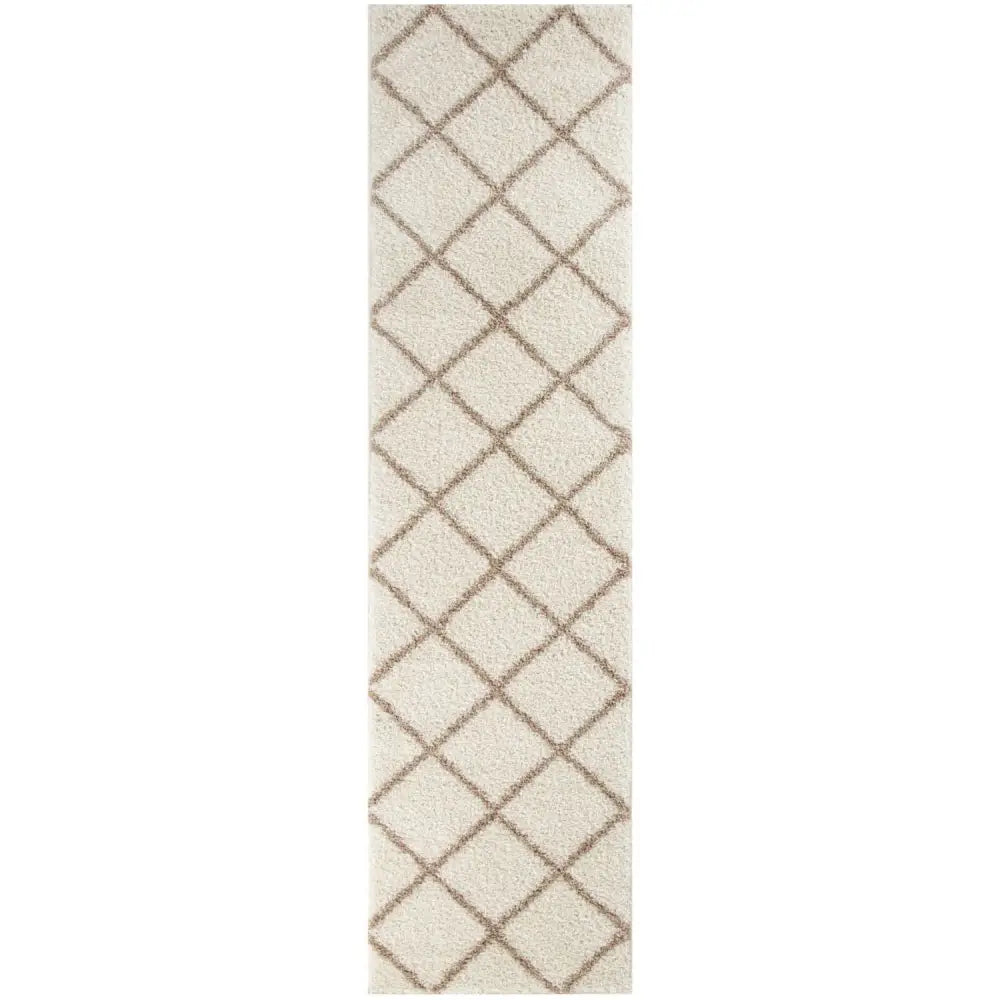 Moroccan Ivory Shaggy Rug | 530 - 80X300 cm - Rugs