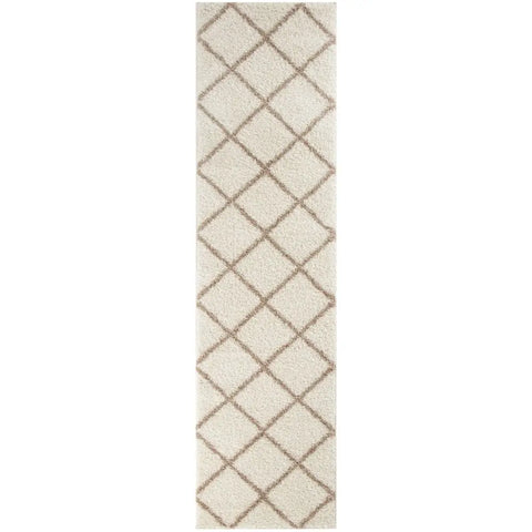Moroccan Ivory Shaggy Rug | 530 - 80X300 cm - Rugs